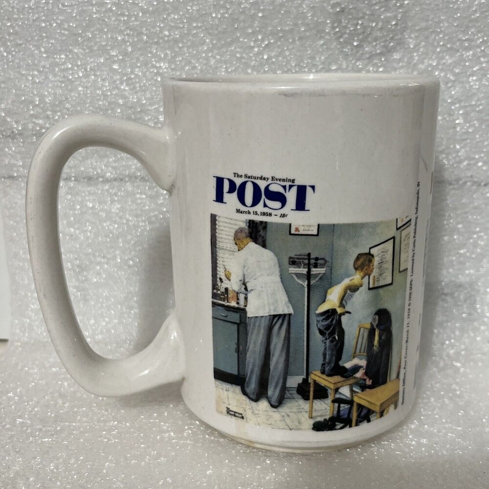 The Saturday Evening Post Sherwood Brands Coffee Tea Mug 2008 Curtis Post Covers